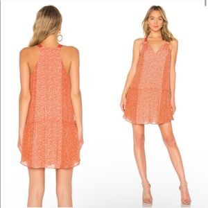 Joie 100% Silk Hirani Dress Floral Leaf Mixed Print Sleeveless in Cinnamon Small